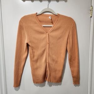 Laurel Orange Silk Cardigan